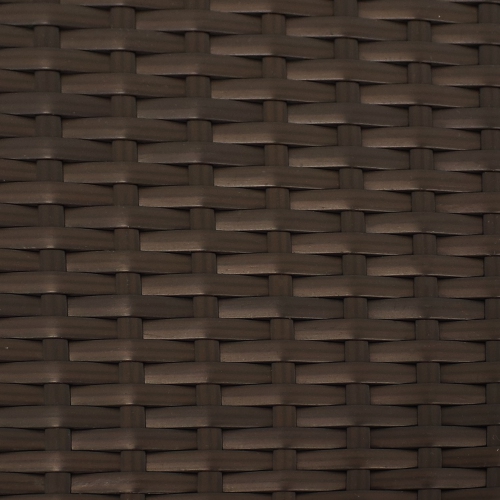 Sunnydaze Resin Wicker Indoor/Outdoor Storage Deck Box with Handles - Brown