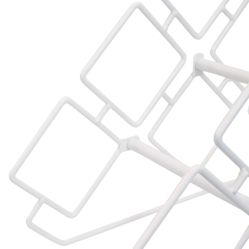 Sunnydaze 6-Bottle Steel Wire Triangular Tabletop Wine Rack - White