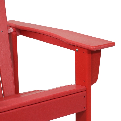 Sunnydaze Upright HDPE Raised Outdoor Adirondack Chair - Red