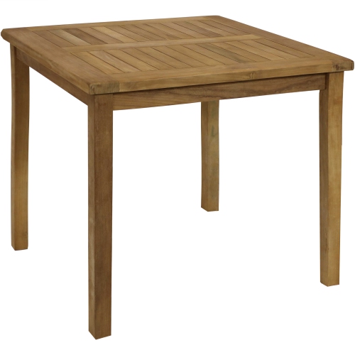 SUNNYDAZE DECOR  Sunnydaze 31.5 In Solid Teak Square Patio Dining Table