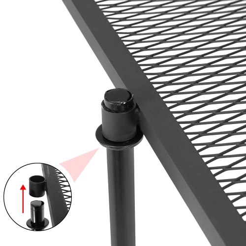 Sunnydaze 24 in Steel Fire Pit Cooking Swivel Grill with Heat Resistance