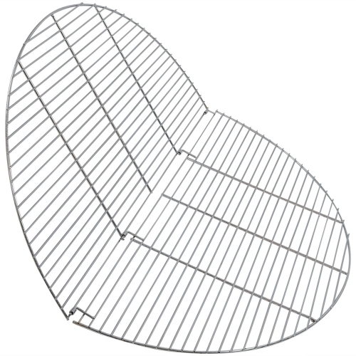 Image 1 of 6.. Sunnydaze 40 in Chrome Plated Metal Folding Fire Pit Cooking Grate