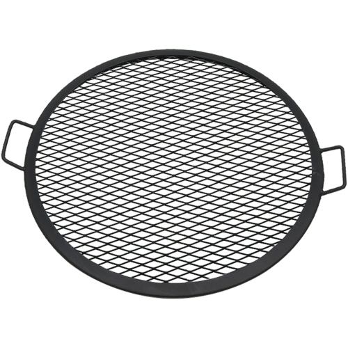 SUNNYDAZE DECOR  Sunnydaze 24 In Round Steel X-Mark Fire Pit Cooking Grill With Handles Fit great and he has enjoyed using it