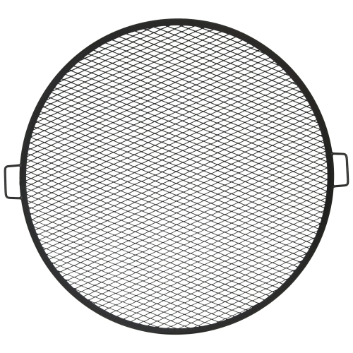 SUNNYDAZE DECOR  Sunnydaze 40 In Round Steel X-Mark Fire Pit Cooking Grill With Handles Fit great and he has enjoyed using it