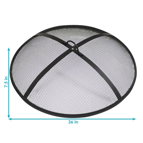 Sunnydaze 36 in Steel Round Fire Pit Spark Screen