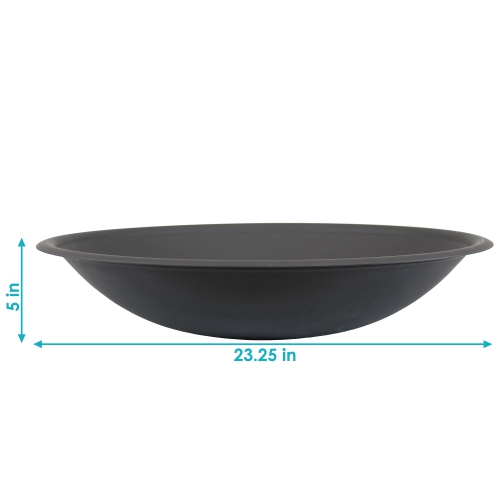 Sunnydaze 23 in Classic Elegance Steel Replacement Fire Pit Bowl - Black