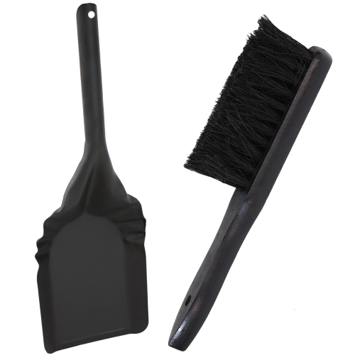 Sunnydaze Powder-Coated Steel Fireplace Ash Bucket with Lid, Shovel, Brush