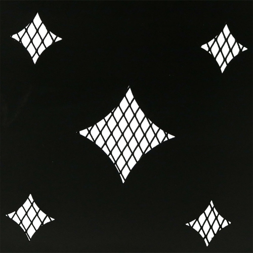 Sunnydaze 36 in Diamond Cut-Out Steel Wood Burning Fire Pit Ring with Poker