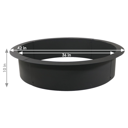 Sunnydaze 36 in Heavy-Duty Steel Above/In-Ground Fire Pit Ring Insert