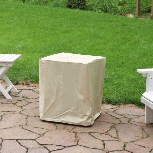 Table-foyer au gaz propane carrée sans fumée 24 po Sunnydaze d’aspect usé