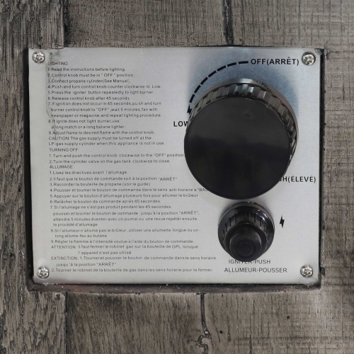 Table-foyer au gaz propane carrée sans fumée 24 po Sunnydaze d’aspect usé