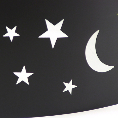 Anneau de feu en acier 36 po avec étoiles et lunes de Sunnydaze