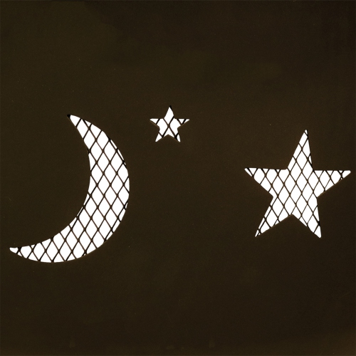 Sunnydaze 42 en acier cosmique foyer avec écran à étincelles et tisonnier