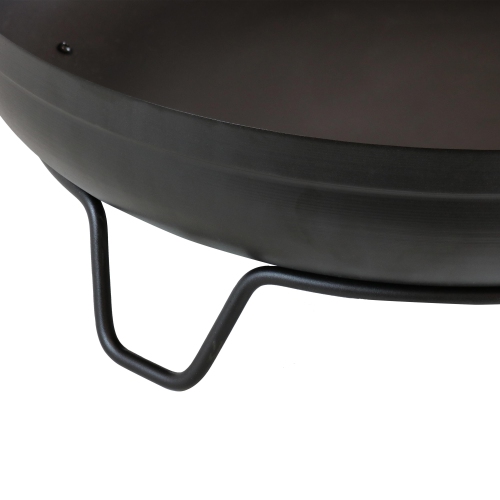 Sunnydaze 23 in Steel Wood-Burning Fire Pit Bowl with Stand - Black