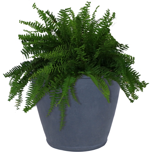 Sunnydaze 24 in Anjelica Unbreakable Polyresin Planter - Slate Finish