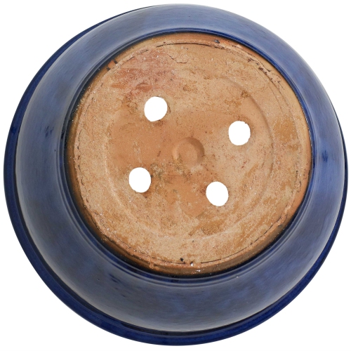 Sunnydaze 18 in Studio High-Fired Glazed Ceramic Planter - Imperial Blue