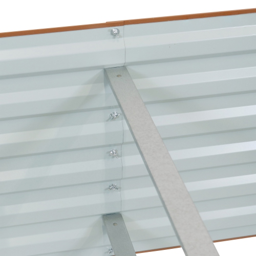 Sunnydaze Galvalume Steel Rectangle Raised Garden Bed - Brown - 71 in