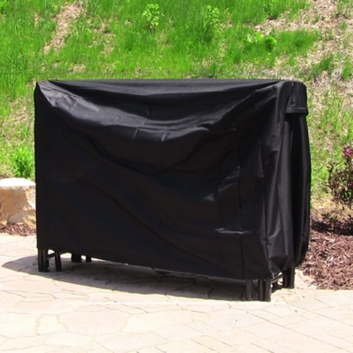 Housse de support en bois de chauffage Sunnydaze - Noir - 5 pieds