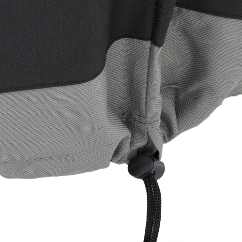 Housse de foyer extérieur rond en polyester 2 tons 60 po de Sunnydaze - Gris/Noir