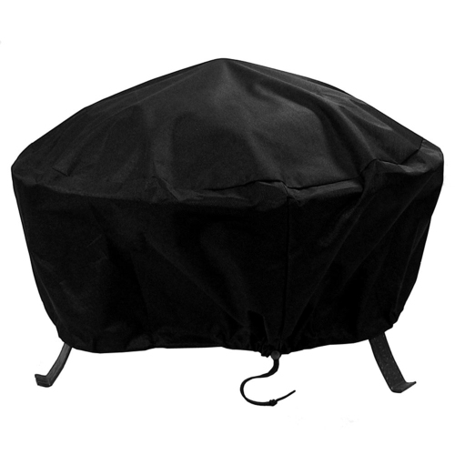SUNNYDAZE DECOR  Sunnydaze 60 In Heavy-Duty Pvc Round Outdoor Fire Pit Cover - In Black Love the cover to keep the firepit out of the elements