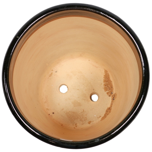 Sunnydaze Captivating Vista Ceramic Planter - 11.5" - Obsidian - Set of 2