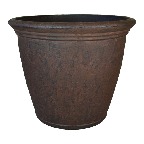 SUNNYDAZE DECOR  Sunnydaze 15.25 In Anjelica Polyresin Outdoor Planter - Rust