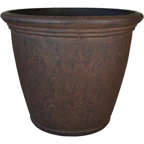 SUNNYDAZE DECOR  Sunnydaze 24 In Anjelica Polyresin Planter With Uv-Resistance - Rust Love them