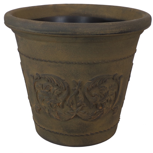SUNNYDAZE DECOR  Sunnydaze 19.5 In Arabella Polyresin Outdoor Planter - Sable They look great