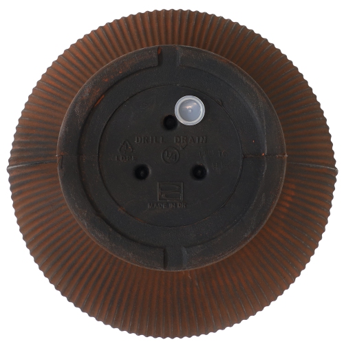 Sunnydaze 16 in Elizabeth Ribbed Urn Polyresin Planter - Rust - Set of 2