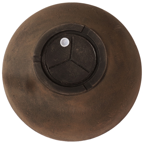 Sunnydaze 20.75 in Percival Round Polyresin Outdoor Planter - Sable