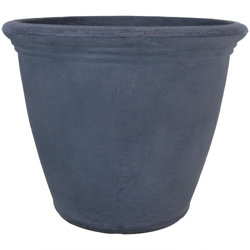 SUNNYDAZE DECOR  Sunnydaze 20 In Anjelica Polyresin Planter With Uv-Resistance - Slate