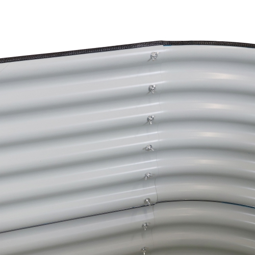 Sunnydaze Galvalume Steel Rectangle Raised Garden Bed - Dark Gray - 62.5 in