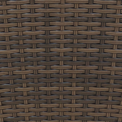 Sunnydaze 20 in Polyrattan Tall Square Planter - Brown - Set of 2