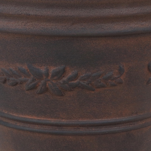 Sunnydaze – Pot à fleurs extérieur Laurel – Rouille – 13 po – Paquet de 2