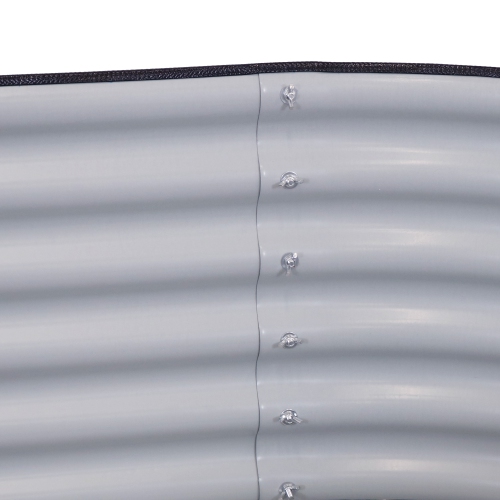 Sunnydaze Galvalume Steel Oval Raised Garden Bed - Green - 79 in x 32 in