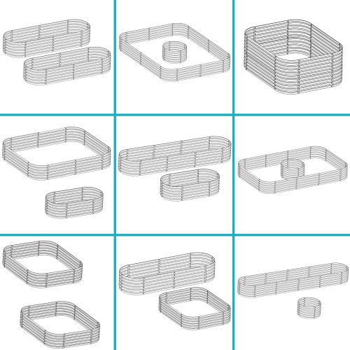 Sunnydaze Galvalume Steel Oval Raised Garden Bed - Green - 79 in x 32 in