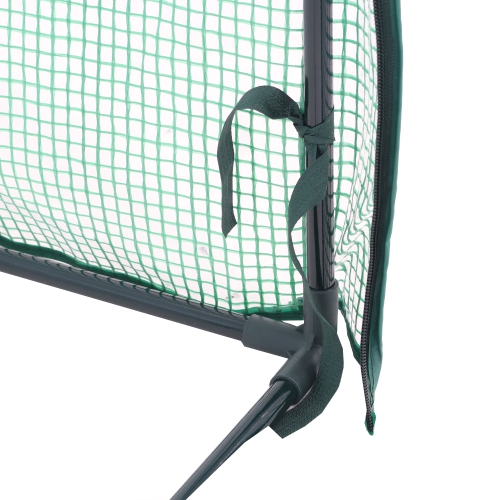 Sunnydaze Large Iron Polyethylene Cover Portable Plant Greenhouse - Green