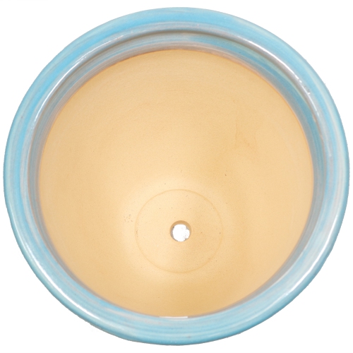 Sunnydaze Purlieu Ceramic Planter - 12" - Shoreline - Set of 2