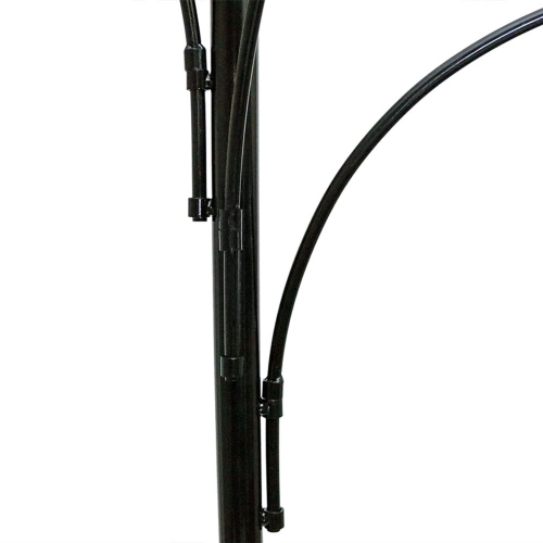 Sunnydaze Black Steel Hanging Basket Stand with 4 Adjustable Arms - 84 in