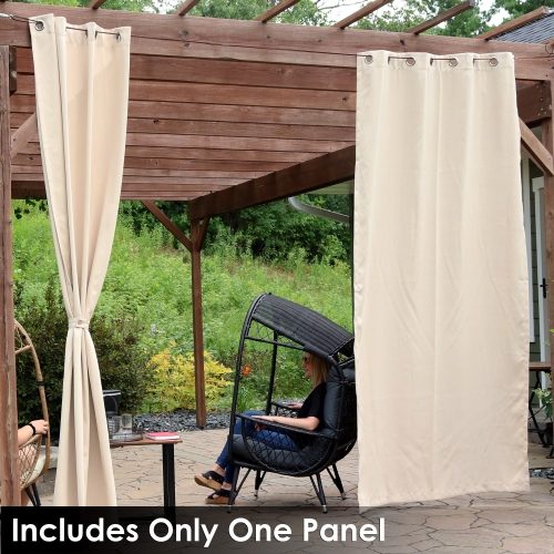 Sunnydaze Room Darkening Curtain Panel - Beige - 52 in x 108 in