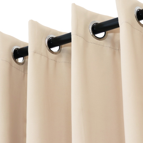 Sunnydaze Room Darkening Curtain Panel - Beige - 52 in x 108 in