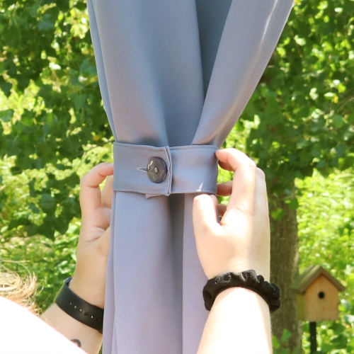 Sunnydaze Indoor/Outdoor Polyester Curtain Tiebacks - Gray - Set of 2