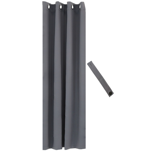 SUNNYDAZE DECOR  Sunnydaze Outdoor Blackout Curtain Panel - - 52 In X 84 In Gray