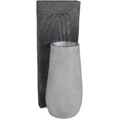 SUNNYDAZE DECOR  Sunnydaze Three Stream Monterno Water Fountain With Led Lights - 35 In Little heavy but that is best