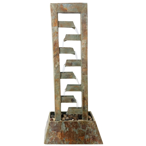 SUNNYDAZE DECOR  Sunnydaze Stacked Slate Freestanding Waterfall Fountain - 49 In My wife and I love our new fountain! Thank you Sunnydaze!