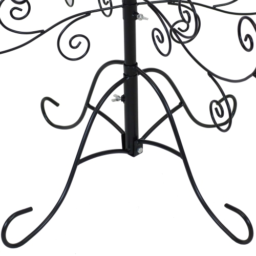 Sunnydaze Noelle Indoor Black Metal Christmas Ornament Tree - 5 ft