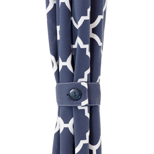 Sunnydaze Indoor/Outdoor Curtain Panel - Blue - 52 in x 108 in