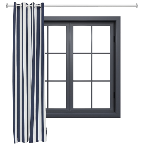 Sunnydaze Indoor/Outdoor Curtain Panel - Stripe - 52 in x 108 in
