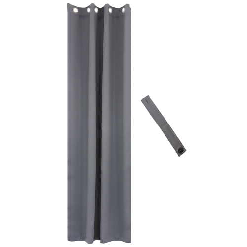 SUNNYDAZE DECOR  Sunnydaze Outdoor Blackout Curtain Panel - - 52 In X 108 In Gray