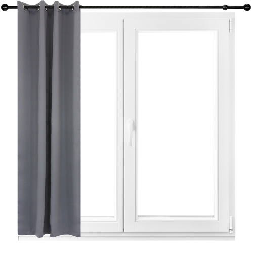 Sunnydaze Outdoor Blackout Curtain Panel - Gray - 52 in x 108 in